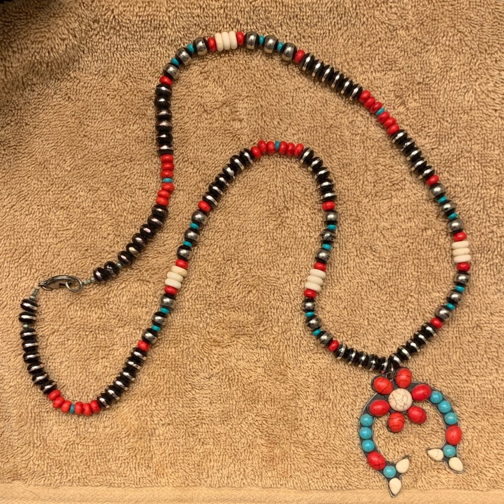 Colorful Beaded Faux Squash Blossom